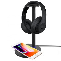 New Bee brand headphone stand with 10w fast qi wireless charging