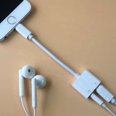 Perfect Sound For iPhone 7 8 X Plus Earphone Converter 8 pin 2 in 1 cable splitter 3.5mm Headphone Jack Audio charger adapter