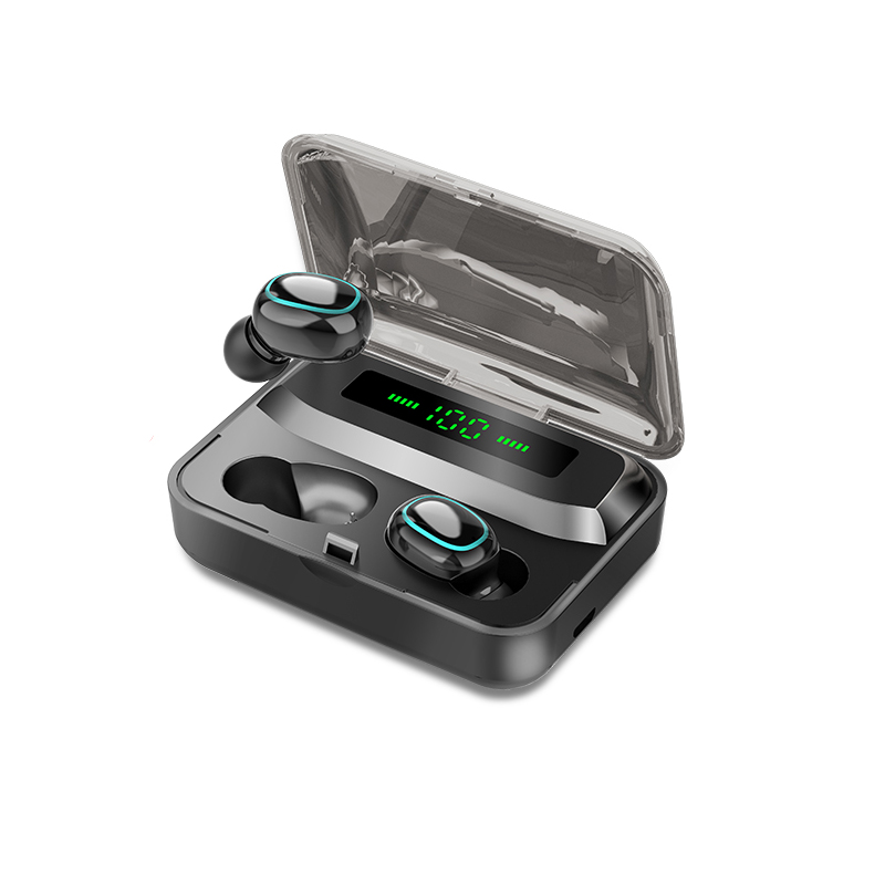 Led Display Auto pair Wireless Earphones deep noise reduction A2 Bluetooth 5.0 In-Ear Waterproof Earbuds with Charging Box